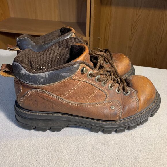 Vintage GBX Lug Sole Chunky Work Street Shoes Mens 11M Brown Leather - Picture 4 of 10